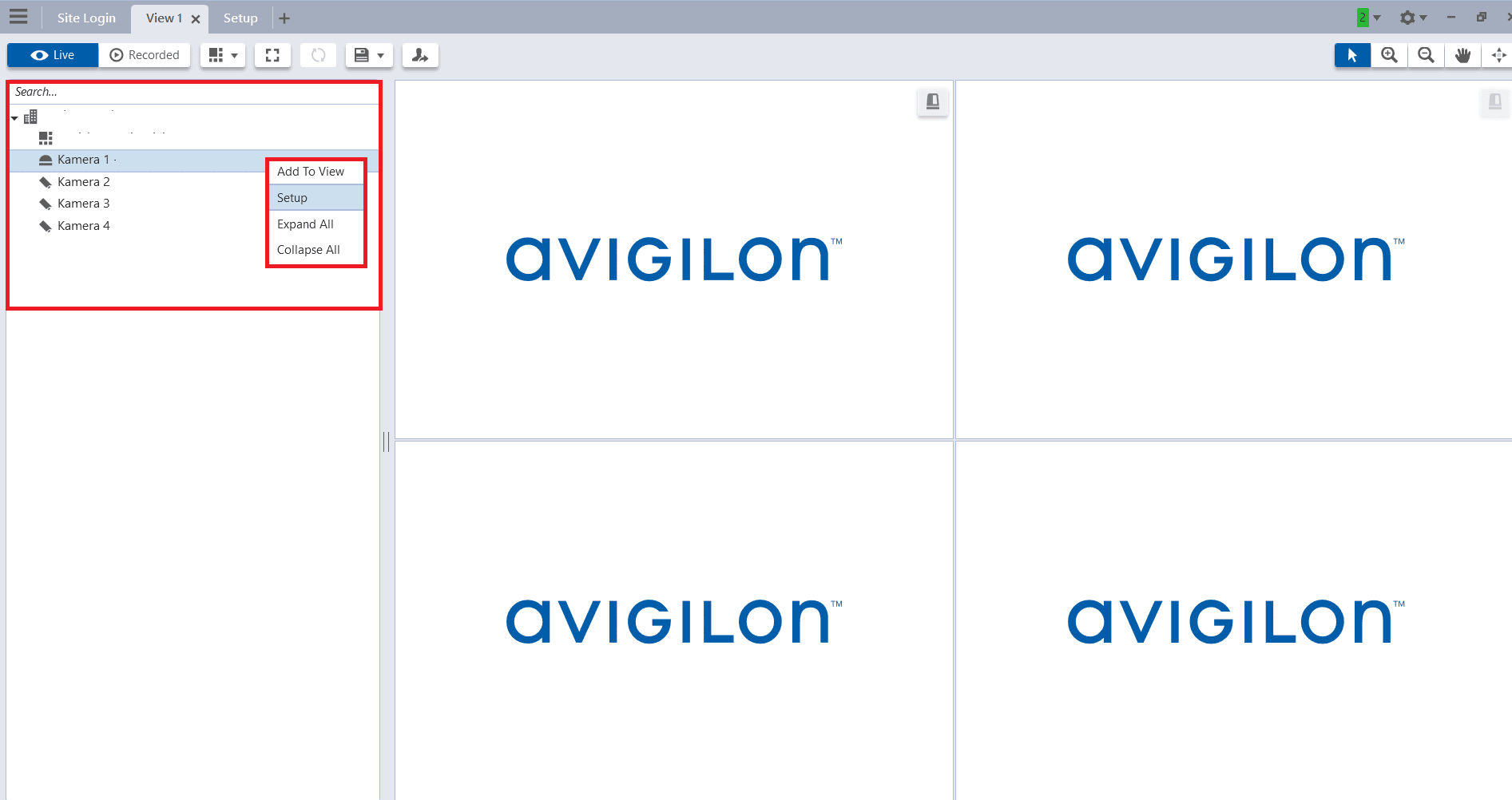 Avigilon Camera Selection